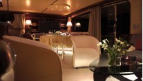Catamaran ROSE OF JERICHO -  Salon at night